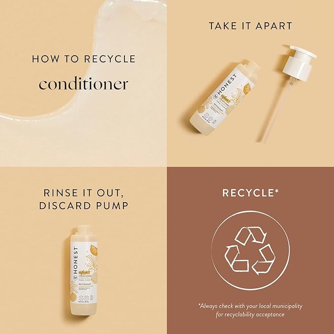 The Honest Company Silicone-Free Conditioner, Gentle Tear-Free, Hypoallergenic, Baby Hair Care with Naturally Derived Ingredients, Citrus Vanilla Refresh, 10 fl oz