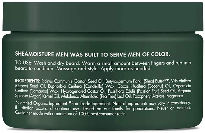SheaMoisture Beard Balm for Men, 2-Pack – Moisturizing Shea Butter & Maracuja Oil, Gifts for Men, 4 Oz Ea