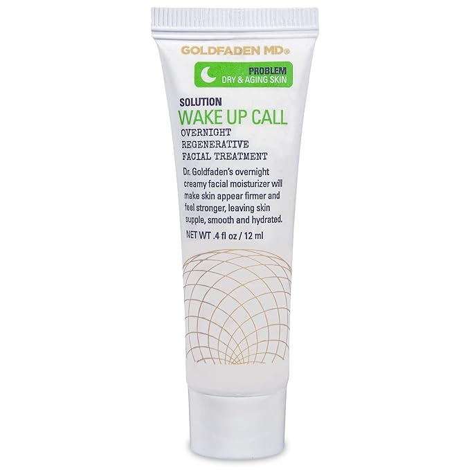 Dr. Goldfadens Wake Up Call Night Facial Moisturizer Night Cream for Dry & Aging Skin w/Alpha Lipoic Acid, Avocado Oil Retinol, Co-enzyme Q10 TRIAL .41 Fl Oz