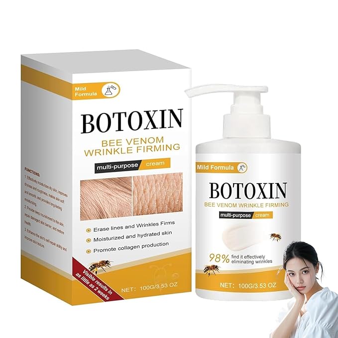 Bee Venom Wrinkle Firming Cream Multi – Anti-Aging, Moisturizing & Lifting Skin Treatment Purpose Cream for Wrinkle Removal & Firmness