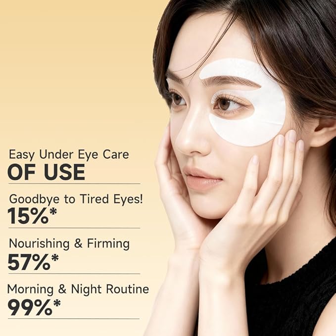 8 Pairs 5% PDRN Under Eye Patches, 6-in-1 Bio-Collagen 360° Eye Patches for puffy eyes, dark circles & Wrinkle | 2% Caffeine, Kojic acid, Retinol, Hyaluronic, Niacinamide | Korean Popular Eye Care