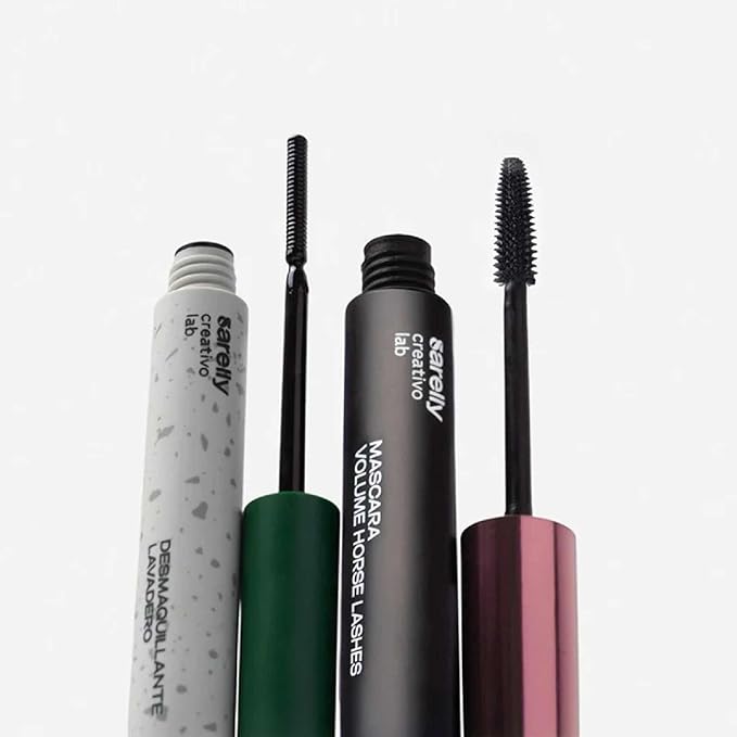 SARELLY Lash Kit | Horse Lashes Mascara + Lavadero Eye Makeup Remover | Waterproof Volume & Gentle Removal | Vegan & Cruelty-Free