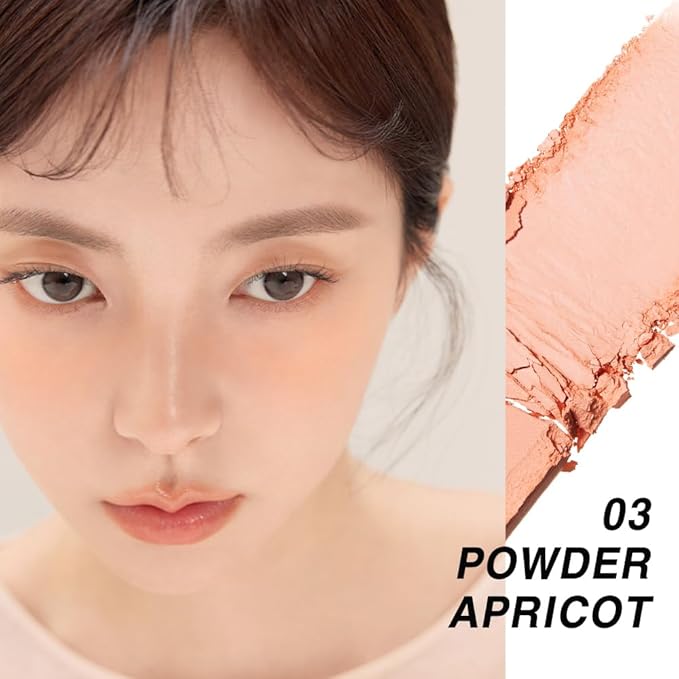 BBIA Ready To Wear Powder Cheek Blush 3 Color – Buildable & Blendable Soft Blush for Cheeks, Matte & Shimmery Finish, Lightweight, Long-Lasting, Vegan, Korea Face Makeup, 0.19oz (03 POWDER APRICOT)