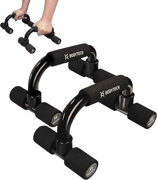 BODYTECH Push up Bars Strength Training with Foam 220 lbs.