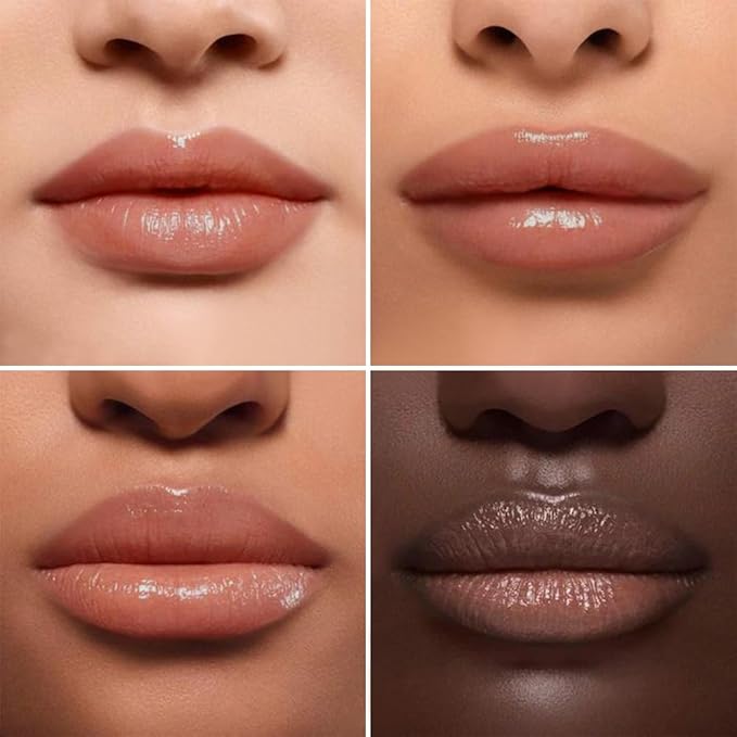 FeiCuiYun Nude Brown Honey Tinted Lip Stain Lip Balm Lip Gloss Lipstick, Sheer Hydrating Lip Stains Tint, Moisturizing Lip Color for All Skin Tones, Nourishing Lip Balm with Natural Black Cherry