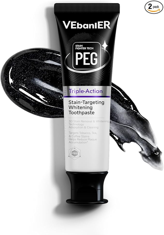 Natural Teeth Whitening Toothpaste with Activated Charcoal, Fluoride Free Deep Stain Remover for Coffee & Smoking, Fights Plaque & Bad Breath, Enamel Safe for Sensitive Teeth, Mint Flavor, 7.14 oz