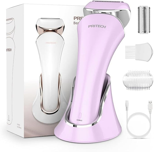 Electric Shaver for Women Rechargeable Wet Dry Electric Razor for Women, Waterproof Lady Shaver for Legs Arm Underarm Bikini Public Body Razor with One Extra Foil Blade