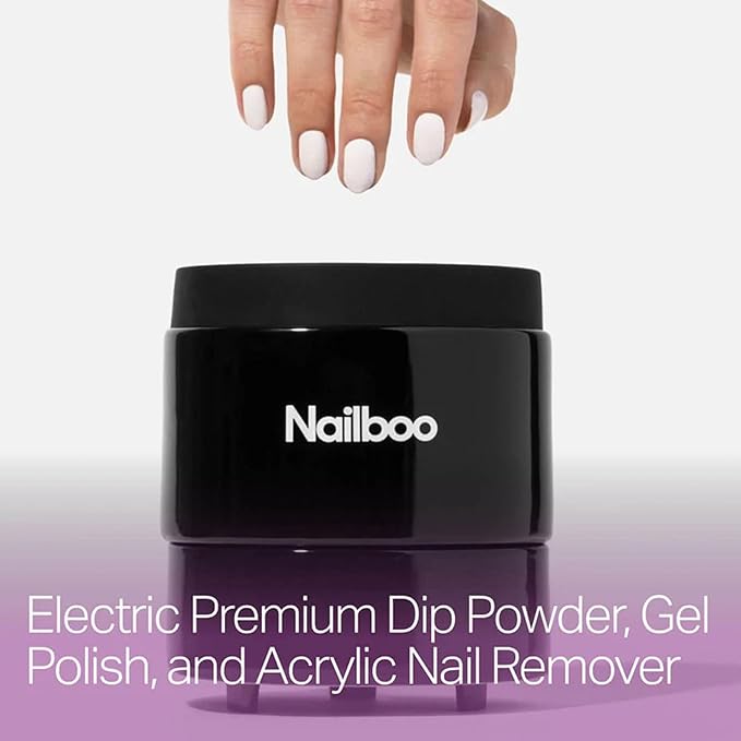 Nailboo Acetone Nail Polish Remover & Heated Soak Off Bowl Kit – Pure Acetone 16fl oz & Electric Nail Removal System for Dip Powder, Gel Polish, Acrylic & Press Ons