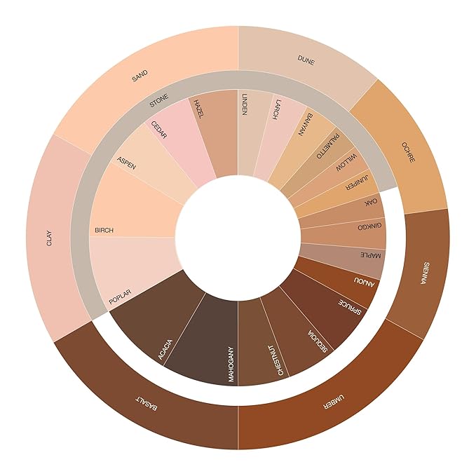 Ogee Sculpted Skin-Perfecting Makeup Setting Powder - Umber - FULL SET (Case & Refill) - Lightweight Powder Foundation Made with 70% Organic Ingredients