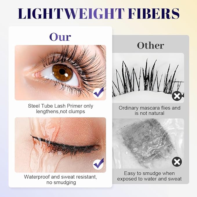 Waterproof Mascara Black, Upgrade 3D Quick Drying Curling Iron Wand Mascara, 2026 New Lengthening Tubing Mascara No Clumping, Curling Luxe Mascaras for Valentine's Day Gifts (Black)