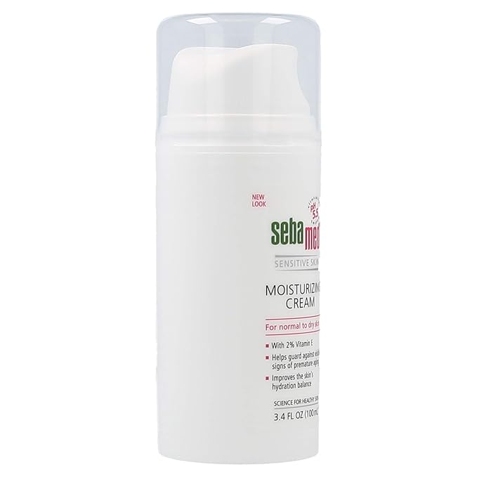 SEBAMED Moisturizing Face Cream with Pump for Sensitive Skin Antioxidant pH 5.5 Vitamin E Hypoallergenic 3.4 Fluid Ounces (100mL) Ultra Hydrating Dermatologist Recommended Moisturizer