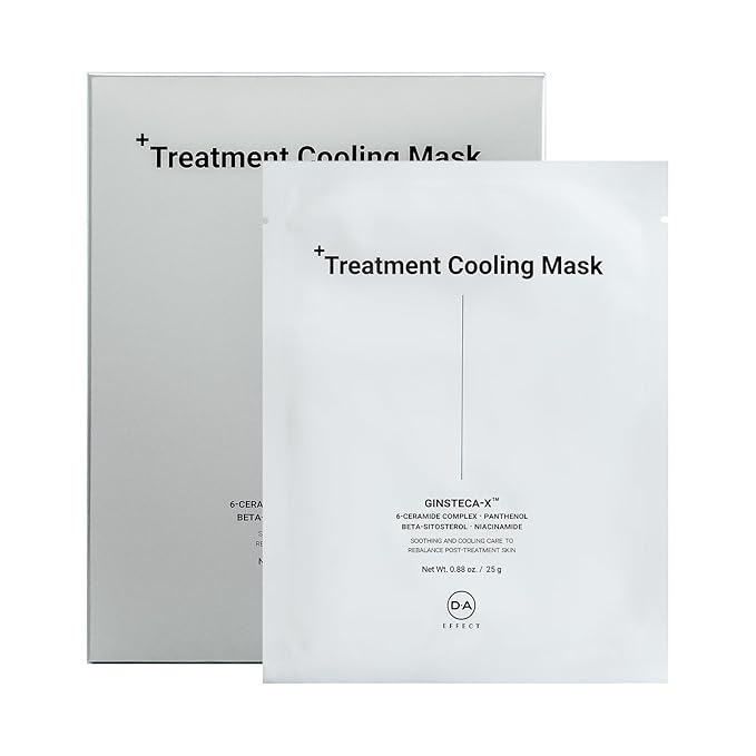 DA EFFECT Cooling Treatment Sheet Mask – Skin Protection & Barrier Repair Care for Stressed, Irritated Skin | Post-Treatment Care | Calming, Hydrating Face Mask | 25g x 5 Sheets