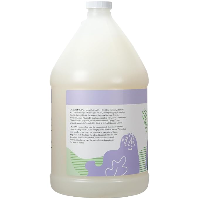 Ginger Lily Farms Botanicals Nourishing Body Wash, 100% Vegan & Cruelty-Free, Lavender Chamomile Scent, 1 Gallon (Pack of 4)