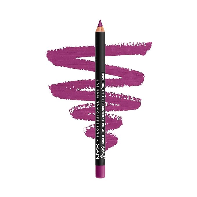 NYX PROFESSIONAL MAKEUP Suede Matte Lip Liner, Vegan Formula - Aria (Violet)