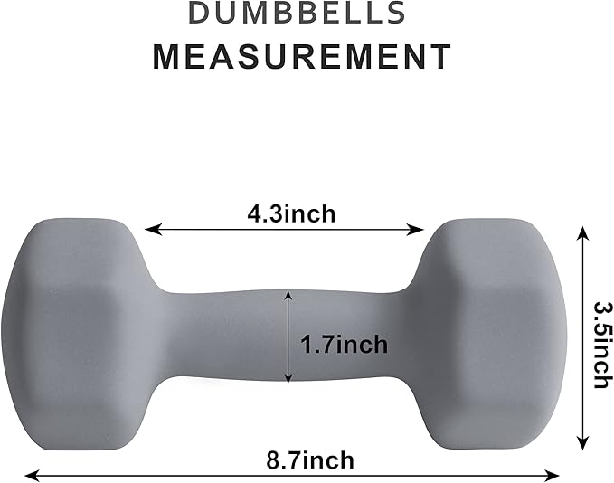 Balelinko Home Gym Equipment Workouts Strength Training Weight 10LB Gray,