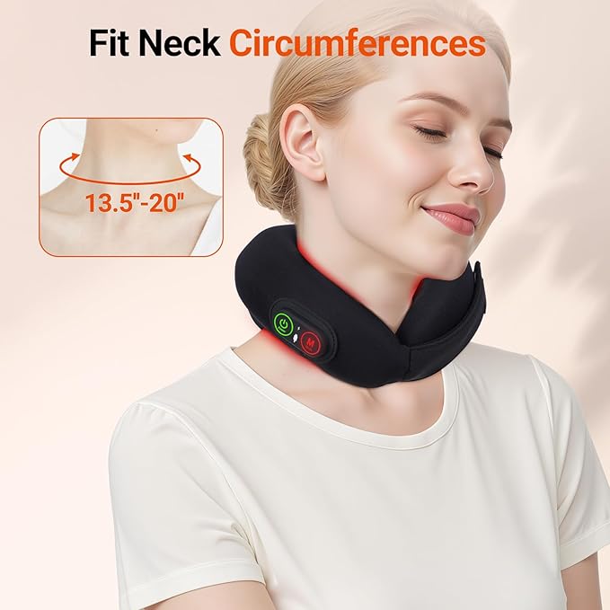 Comfytemp Cordless Red Light Therapy for Neck, FSA Eligible HSA Near Infrared Light Therapy Neck Wrap, Portable Light Wrap for Travel Home Office Use, Valentines Day Gifts for Her, 5W, 660nm & 850nm