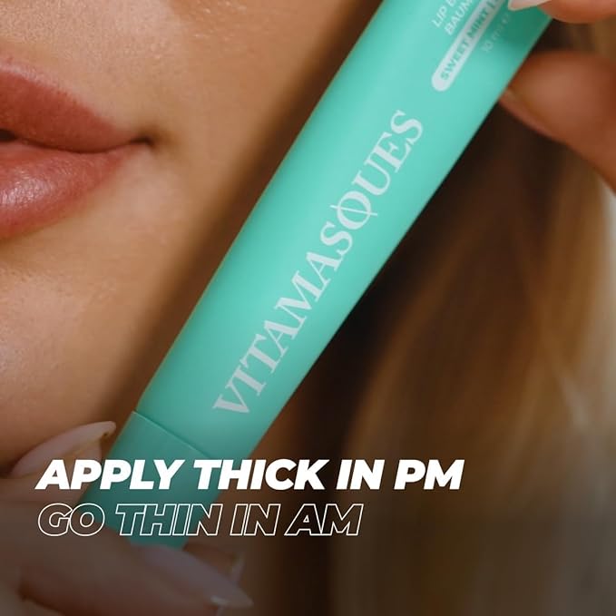 Vitamasques Lip Butter Balm - Sweet Mint Pack of 3, Korean Lip Balm - Peptide Lip Treatment - Lips Balm Hydrating - Light Tinted Lips balm - Made in Korea - 0.33 fl.oz