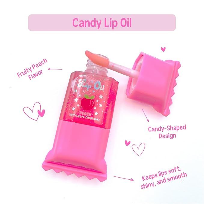 Hot Focus | Glossy Lips Gummy Bear Edition – Sweet Flavored Lip Glosses, Assorted Candy & Ice Cream Gloss Flavors, Non-Toxic Makeup for Kids & Teens