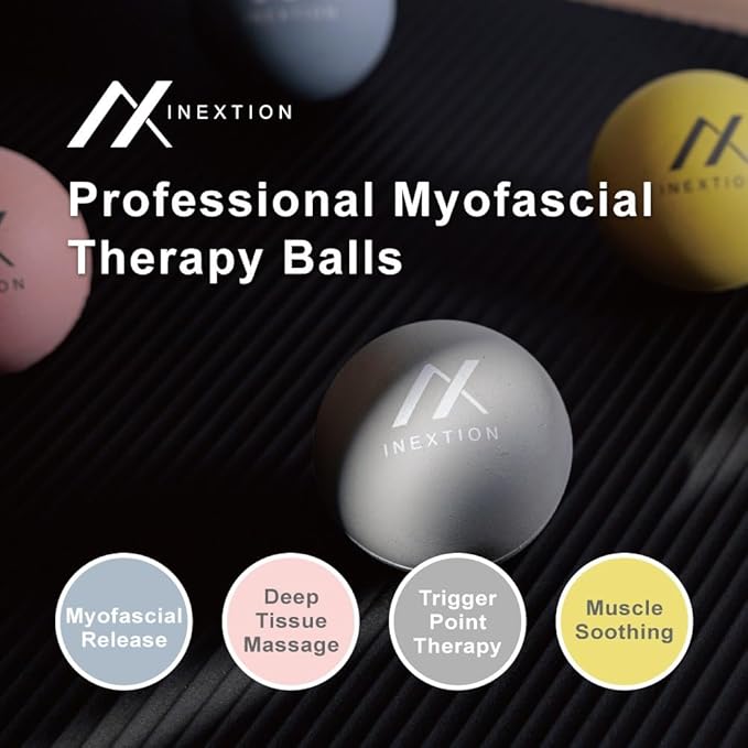 Therapy Massage Balls (2-Pack), High-Density Fascia Balls for Targeted Muscle Relaxation & Daily Recovery - 50D & 65D Hardness Options (Dawn Yellow + Dawn Yellow (50D+50D))