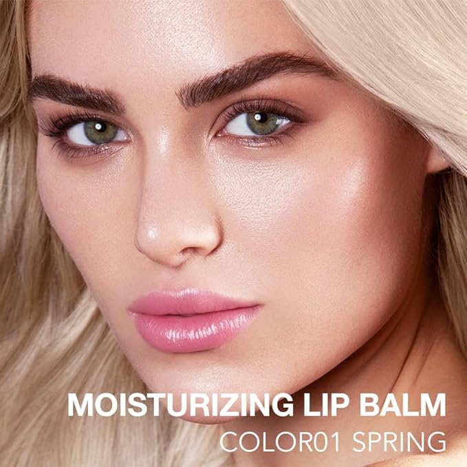 HHLTOH 1Pcs Tinted Lip Balm Moisturizing Lipstick – Soft Pale Pink Sheer Hydrating Lip Color for Dry Lips – Nourishing Lip Balm for All Women with a Subtle Natural Scent (S01 Spring)