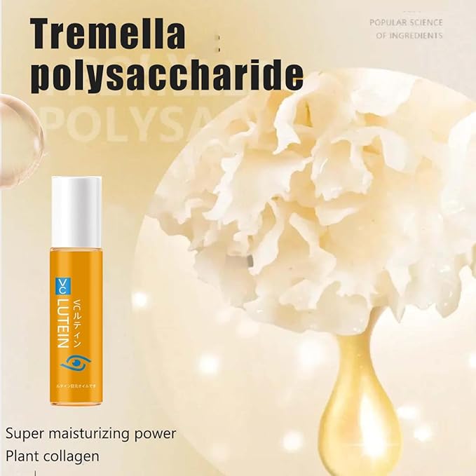 Vc Anti-Wrinkle Eye Serum Oil, Lutein EyeEssenceOil, VC Rollerball Eye Serum for Dark Circles and Puffy Eyes, Firming Anti-Aging, for Women & Men (3)