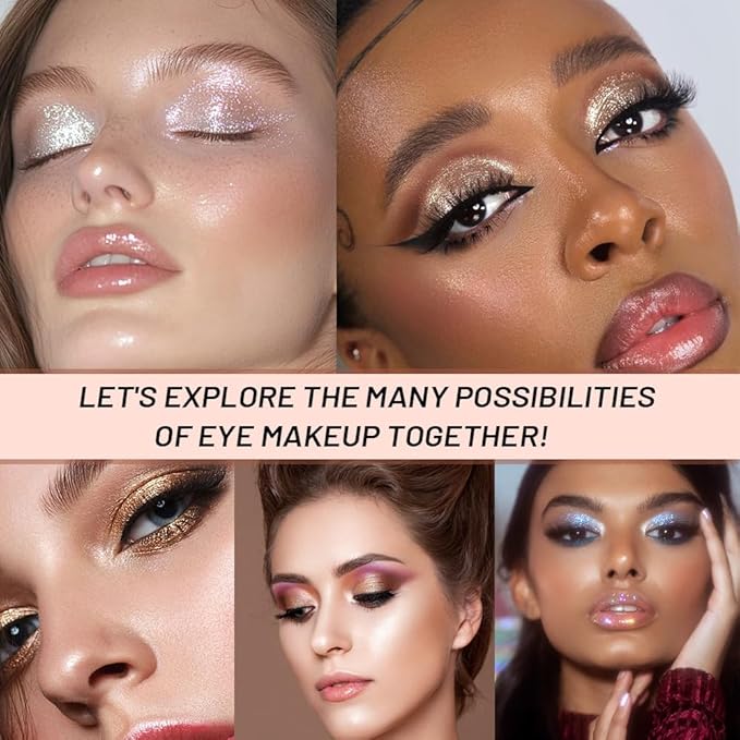 Pearl White Single Shimmer Glittle Eye shadow Palette Makeup, Single Shimmer Eyeshadow for Older Women, High Pigment Natural Sombras Crema Para Ojos, Talc, Paraben & Cruelty Free (06#Pearl White)