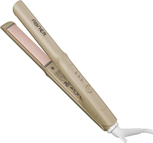 ABNER Mini Flat Iron 0.7 Inch Ceramic Hair Straightener, Small Flat Irons for Short Hair, Curls, Bangs - Adjustable Temperature, Travel-Size, Auto Shut Off, Dual Voltage for Women, Men