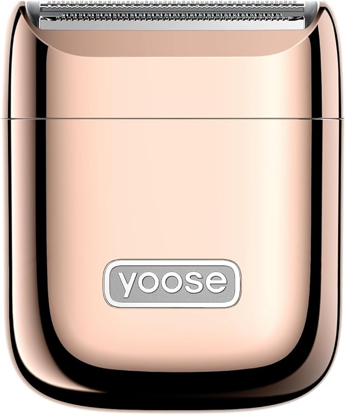 yoose Electric Razors for Women, IPX7 Alloy Body Bikini Trimmer for Women (USB-C, Trimmer Comb, Multi Shaving Modes), Portable Size, Radiant Gold