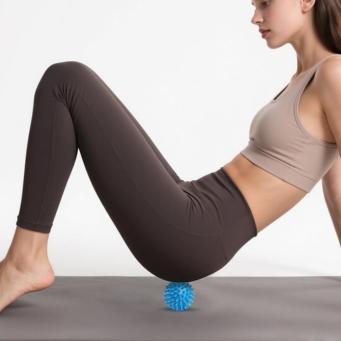Spiky Massage Balls- 3PCS (Firm, Medium and Soft) Muscle Massager Ball for Feet, Back, Neck, Muscles, Hands Massager Roller for Plantar Fasciitis, Foot Arch Trainer, Exercise, Physical Therapy