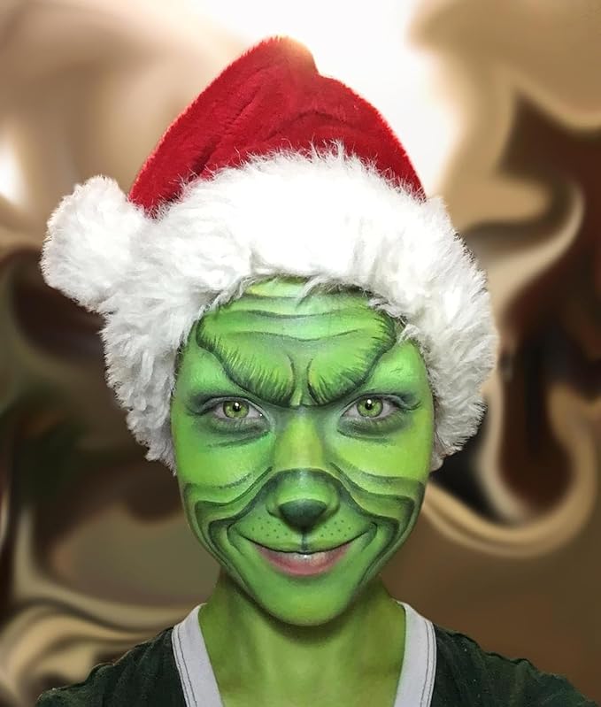 Go Ho Water Based Green Face Body Paint Stick,Non-Toxic Face Painting,Easy-to-use Facepaint for Halloween Costumes Cosplay SFX Hulk Gamora Witch Clown Makeup,0.63oz
