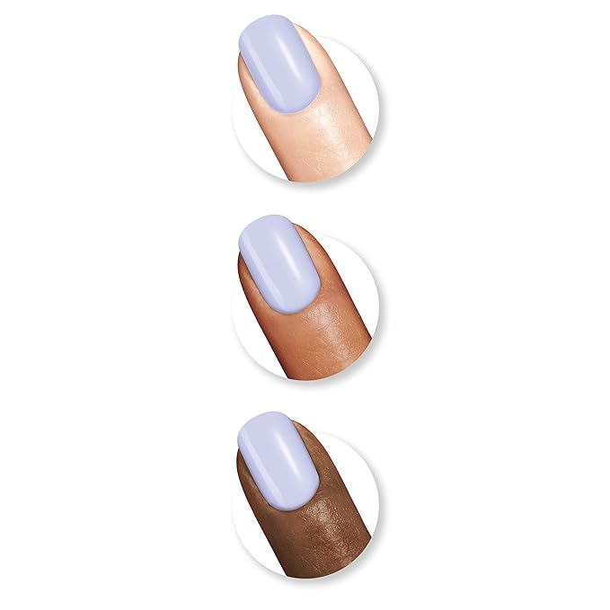 Sally Hansen Miracle Gel Salon Quality Nail Polish | Gel-Like Formula, Two-Step System, No UV Light Needed, Long Lasting | Semi-Opaque, Glossy | 582 O-Zone You Didn't | Pale Violet Nail Color