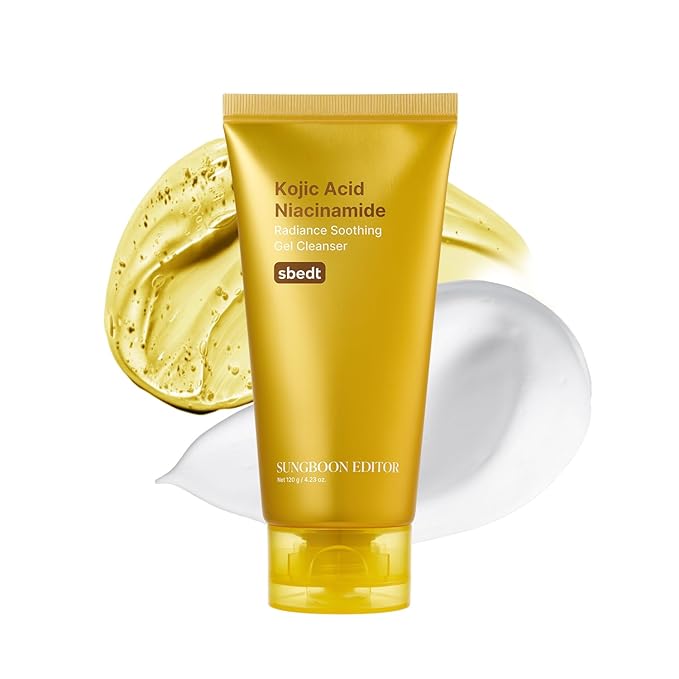 SUNGBOON EDITOR Kojic Turmeric Capsule Brightening Cleanser for Uneven Spots, Acne-prone Skin & Blackhead | Low pH Gentle Gel Face Wash | Encapsulated Kojic Acid & Niacinamide | Korean Skincare