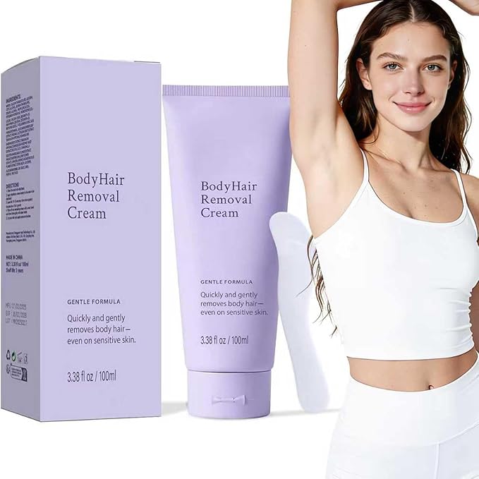 Facial Hair Removal Cream, Body Hair Removal Cream,Crema depiladora para mujer, Unisex Depilatory Lotion with Spatula – Smooth Skin