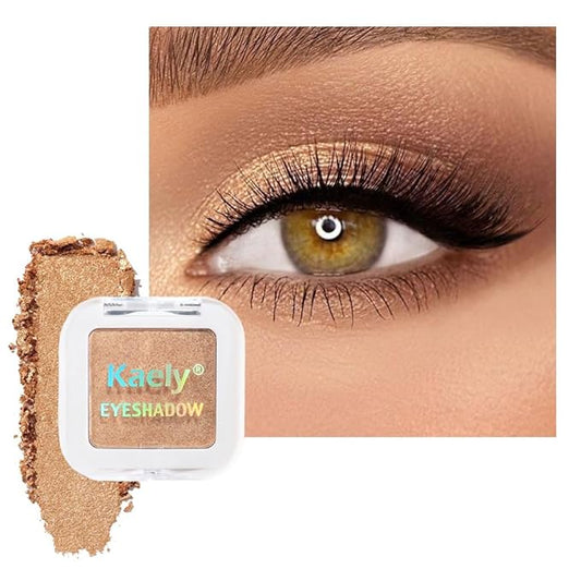 Golden Glitter Eyeshadow – Neutral Shimmer Eye Shadow, Daily Waterproof Long-Lasting Eyeshadow Powder Palette for Women Eye Makeup sombras para ojos (06)
