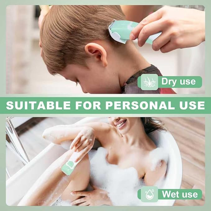 FBO Women's Electric Shaver - IPX7 Waterproof Painless Trimmer - Easy to Clean, Ceramic Blade, Bikini Body Hair Trimmer, Armpit, Leg, arm and Body, Portable Fast Charging Wireless