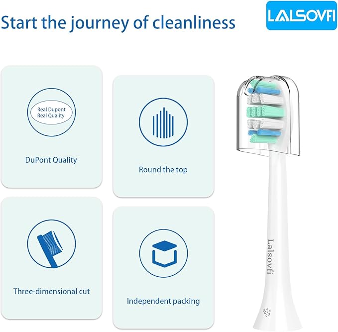 Replacement Toothbrush Heads for Philips Sonicare Replacement Heads, Electric Replacement Brush Head Compatible with Phillips Sonicare Electric Toothbrushes C2 4100, 8 PCS