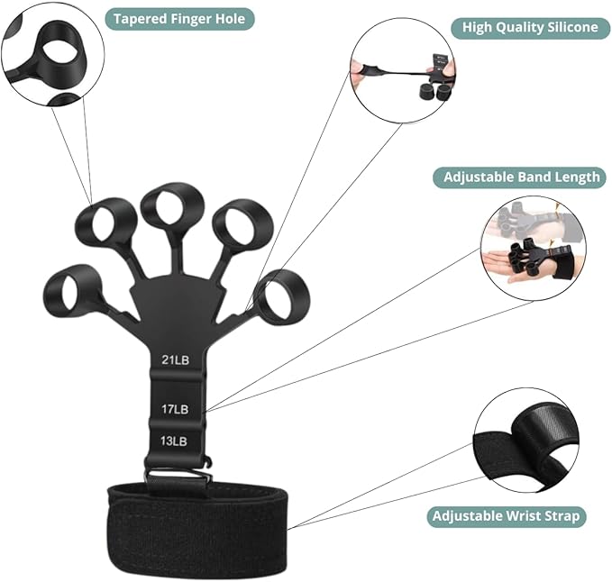 Black Gripster Forearm Trainer 3 PCS