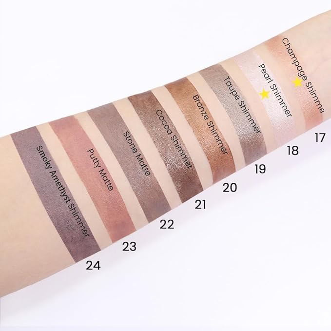 evpct 2Pcs Cream Eyeshadow Sticks Set for Eyes Waterproof, Champagne Shimmer & Pearl Shimmer Matte Eye shadow Stick Pencil Pen Bulk sombras en crema para ojos 17+18