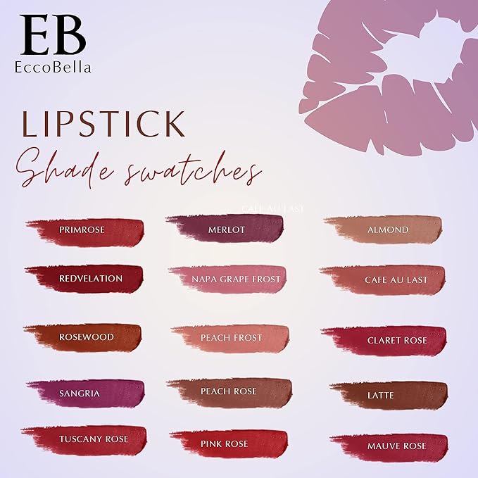 Ecco Bella Natural Moisturizing Lipstick | Long Lasting Lip Color - Gluten, Paraben, and Fragrance Free Lipstick - Cafe Au Lait, 0.13 oz