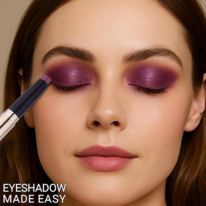 Erinde Waterproof Cream Eyeshadow Stick, Metallic Gold Shimmer Eye Shadow Sticks, Cream to Powder Eyeshadow Crayon, Buildable & Blendable Long-Lasting Eye Shadow Stick, Vegan & Cruelty-Free, C14