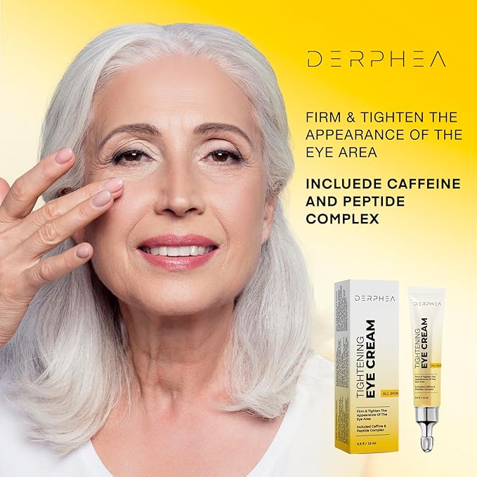DERPHEA Instant Under-Eye-bag Tightening Cream: Temporary Eye Bags Tightener and Remover for Men & Women 50+ - Rapid Eye Puffiness Reducer, Wrinkle Smoothing & Lifting, Firming Treatment Cream, 0.5 oz