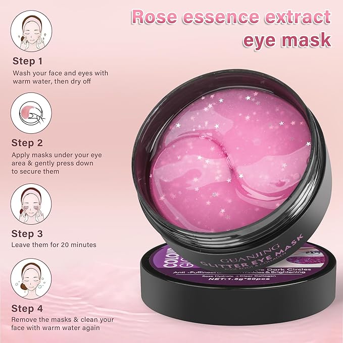 Caffeine under eye masks for