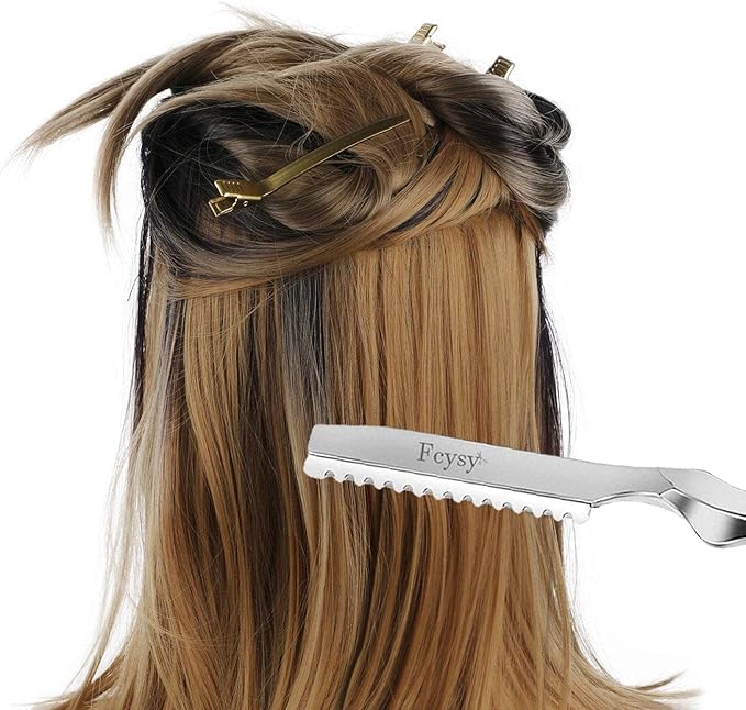 Fcysy Professional Barber Scissors Kit - Thinning Shears for Texturizing Hair Cuts, Salon & Wig Scissors Set for Women & Men