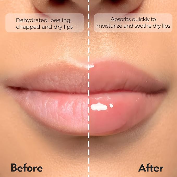 Deep Hydrating Lip Butter Balm - Hydrating Lip Treatment with Glossy Finish, Shea Butter, Vitamin E, Peptides & Hyaluronic Acid - Vegan, Non-Sticky, Lip Care - 2 Pack (Sheer Pink-Unscented)