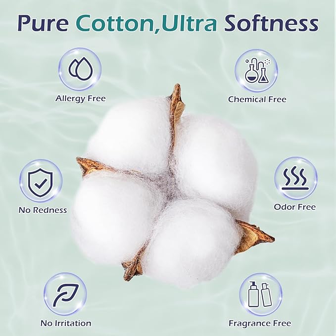 Disposable Face Towel, Clean Towel, Extra Large 12" x 10", Soft Dry Wipe Face Wash, Makeup Remover, Biodegradable Towelette for Sensitive Skin 80 Count (1 Pack)