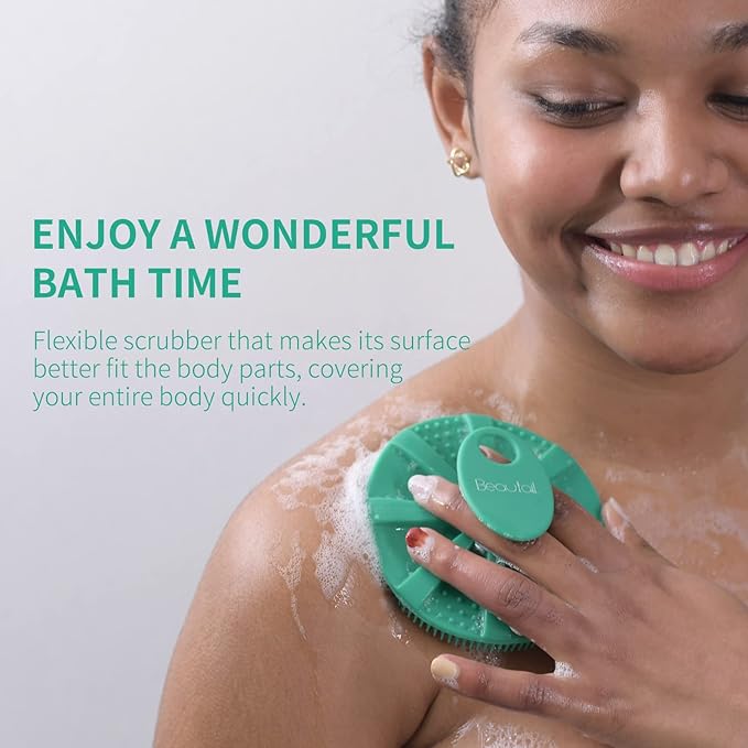 Silicone body scrubber shower bath