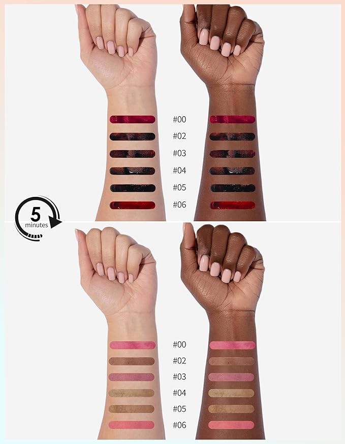 Erinde Peel Off Lip Liner Stain, Long Lasting Tattoo Lip Liner with Tweezer, Matte Finish Peel Off Lip Stain, Waterproof Transfer Proof Lip Stain Peel Off, Non-Stick Cup Nude Lip Stain Lipliner, 04