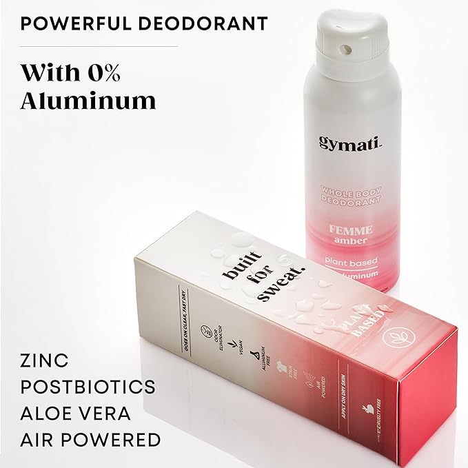 Gymati Natural Deodorant Body Spray Aluminum Free For Women