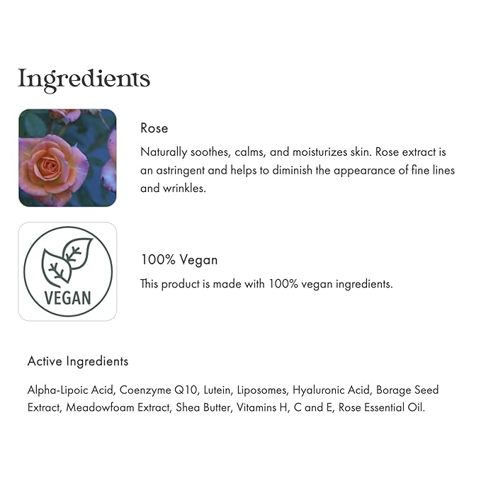 emerginC Hyper-Vitalizer Cream - Antioxidant Facial Moisturizer - Alpha-Lipoic Acid, Hyaluronic Acid + Rose Extract for Glowing Skin + Reducing Look of Fine Lines + Wrinkles - Face Care Cream (1.7 oz)