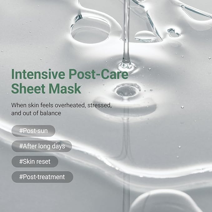 DA EFFECT Cooling Treatment Sheet Mask – Skin Protection & Barrier Repair Care for Stressed, Irritated Skin | Post-Treatment Care | Calming, Hydrating Face Mask | 25g x 5 Sheets